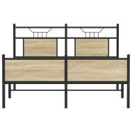 Рамка за легло без матрак сонома дъб 150x200 см инженерно дърво