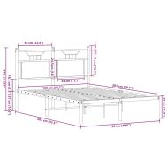 Рамка за легло без матрак кафяв дъб 120x200 см инженерно дърво