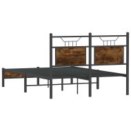 Рамка за легло без матрак опушен дъб 120x190 см инженерно дърво