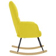 люлеещ се стол Светло жълт плат