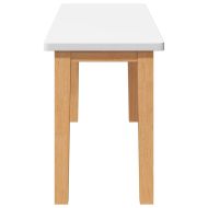 Пейка 90 cm Бяла масивна дървесина Гума