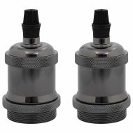 Лампи 2 бр. лъскави черни E27