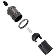 Лампи 2 бр. лъскави черни E27