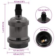 Лампи 2 бр. лъскави черни E27