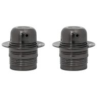 Лампи 2 бр. лъскави черни E27