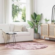 Шаги килим с дълъг косъм, NAVARRA, прашно розов, 160x160 см