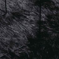 Шаги килим с дълъг косъм, NAVARRA, черен, 200x200 см, полиестер