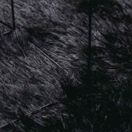 Шаги килим с дълъг косъм, NAVARRA, черен, 240x240 см, полиестер