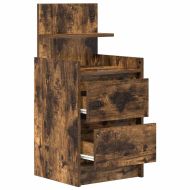Нощни шкафчета с 2 чекмеджета 2 бр., опушен дъб 38x34x80 см
