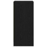 Шкаф за обувки Черен дъб 29,5x34x76 см, инженерно дърво