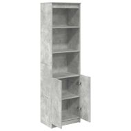 Висок шкаф, Бетонно сиво, 50x35x180 cм инженерно дърво