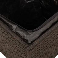 Градински табуретки с възглавници 2 бр. кафяви 40x40x43 см