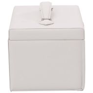 Кутия за бижута 4-слойна с огледало, заключваща се, бяла