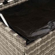 Градинска кутия за съхранение с колела Сива 160x55x75 cm