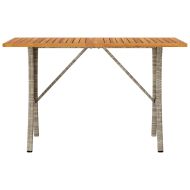 Градински диван с 3 седалки и възглавници&Маса Светлосиво