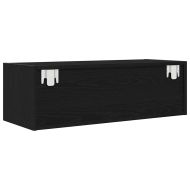 ТB шкафове, 2 бр, черен дъб, 80x31x25,5 см, инженерно дърво