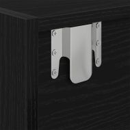 ТB шкафове, 2 бр, черен дъб, 80x31x25,5 см, инженерно дърво