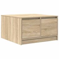 Масичка за кафе с чекмеджета, сонома дъб 70,5x70x40 см