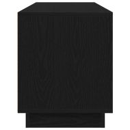 ТВ шкаф с LED осветление, черен, 160,5x41x50 см