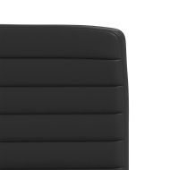 Трапезни столове, 2 бр, черни, изкуствена кожа