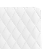 Трапезни столове, 6 бр, бели, изкуствена кожа