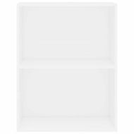 Шкаф за книги в бяло 60x30x76,5 cm Инженерна дървесина