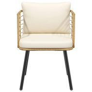 Градински стол с възглавници Natural Poly Rattan