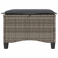 Градински табуретки с възглавници 2 бр. сиви 55x55x36 cm