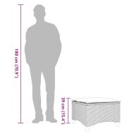 Градински табуретки с възглавници 2 бр. сиви 55x55x36 cm