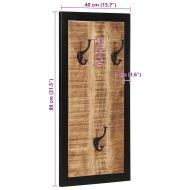 Закачалка за палта 40x2x80 cm Масивна груба дървесина Манго