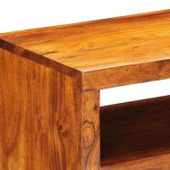 Стенен ТВ шкаф Многоцветен 90x30x30 Масивна дървесина Акация