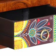 Стенен ТВ шкаф Многоцветен 90x30x30 Масивна дървесина Акация