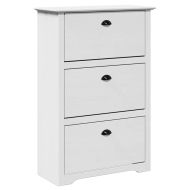 vidaXLL стелаж за обувки "BODO" White 80x35x118 cm