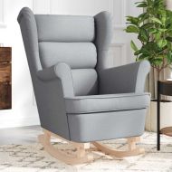 Люлеещ се стол Светло сив 74x90x102 см плат