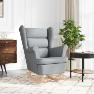 Люлеещ се стол Светло сив 74x90x102 см плат