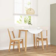 Трапезни столове с възглавници 2 бр масивна дървесина гума