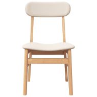 Трапезни столове с възглавници 2 бр масивна дървесина гума