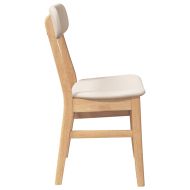 Трапезни столове с възглавници 2 бр масивна дървесина гума