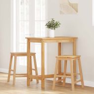 Бар столове 2 бр. масивна дървесина гума