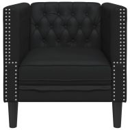 Кресло Честърфийлд, черен, kunstnahast