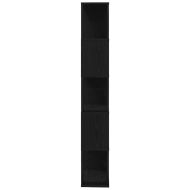 Библиотека/разделител за стая, черна дъб, 45x24x159 см, ПДЧ