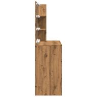 Тоалетка с LED, Дъб артизан, 74,5x40x141 см