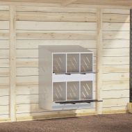 Кутия за гнездене на пилета с 6 отделения, галванизиран