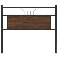 Резервна табла за легло Кафяв дъб 100 cm Изработена дървесина и стомана