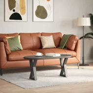 Крака за масичка за кафе, 2 бр., антрацит, 28 x (42-43,3) см, стомана