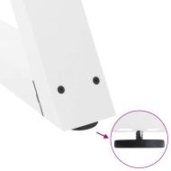 Крака за масичка за кафе, 2 бр., бели, 50 x (30-31,3) см, стомана