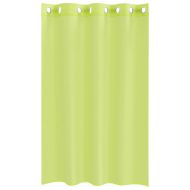 Пердета от воал с втулки, 2 бр, ябълково зелено, 140x175 см