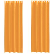 Пердета от воал с втулки, 2 бр, оранжево, 140x300 см