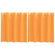 Пердета от воал с втулки, 2 бр, оранжево, 140x140 см