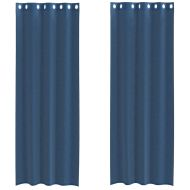 Пердета от воал с втулки, 2 бр, кралско синьо